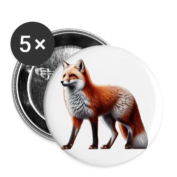 Fox - Buttons large 2.2''/56 mm (5-pack) - white - Front