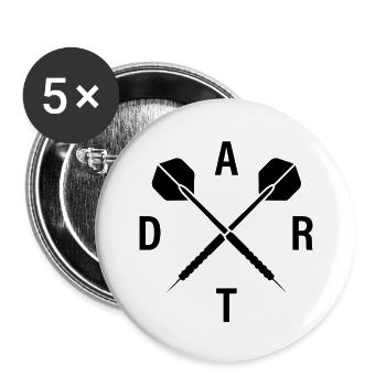 Dart Darts - Buttons groß 56 mm (5er Pack) - Weiß - Vorne