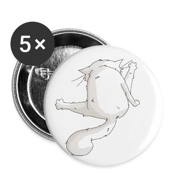 la toilette #2 - Lot de 5 grands badges (56 mm) - blanc - Devant