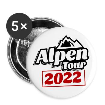 alps tour 2022 - Buttons large 2.2''/56 mm (5-pack) - white - Front