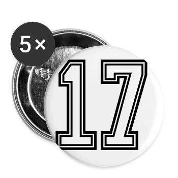 17 Number symbol - Buttons large 2.2''/56 mm (5-pack) - white - Front