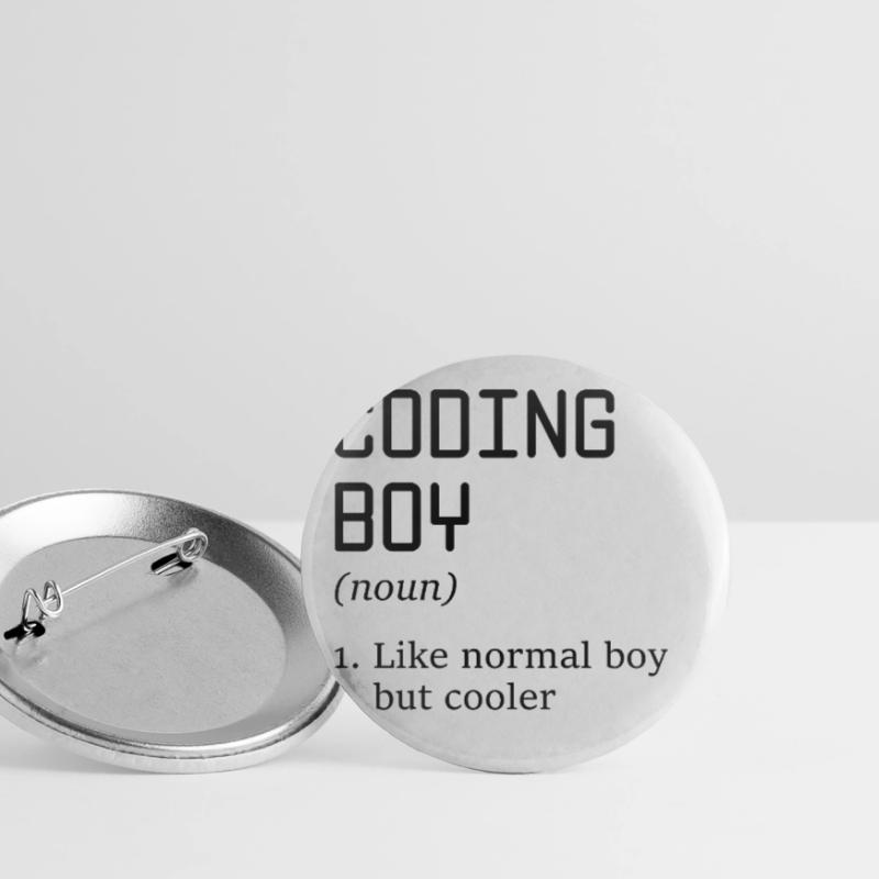 Coding Boy Definition Noun Software Developer Prog Buttons groß 56 mm (5er Pack)