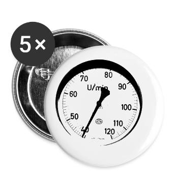 revolutions black - Buttons large 2.2''/56 mm (5-pack) - white - Front