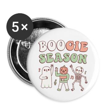 Boogie Season Ghost, Jack O Lantern, Skeleton - Buttons large 2.2''/56 mm (5-pack) - white - Front