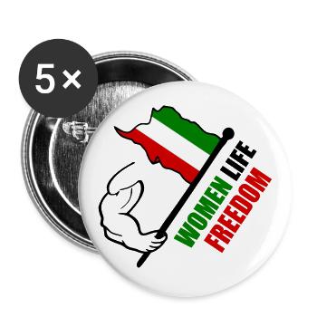 Women life freedom - Buttons groß 56 mm (5er Pack) - Weiß - Vorne