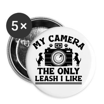 Dog Lover Photography Loves Dog Photographer Dogs - Buttons large 2.2''/56 mm (5-pack) - white - Front