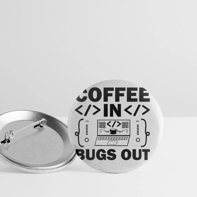 Coffee Coding Programmer Coder Developer Nerd Coff Buttons large 2.2''/56 mm (5-pack)