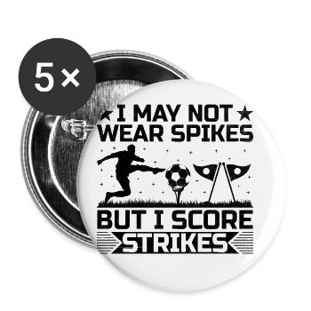 Footgolf Player Foot Golf Playing Footgolfers Foot - Buttons large 2.2''/56 mm (5-pack) - white - Front
