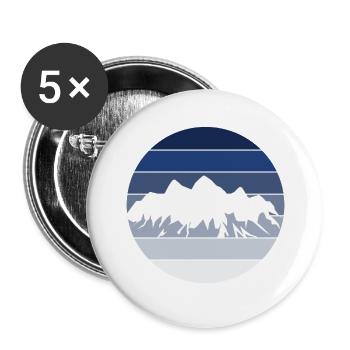 mountains - Buttons large 2.2''/56 mm (5-pack) - white - Front