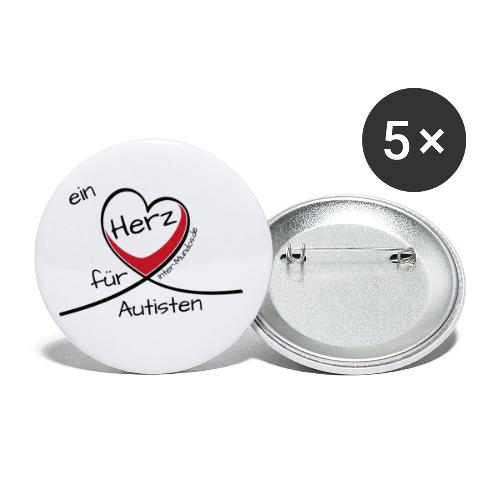 Ein Herz für Autisten - Buttons groß 56 mm (5er Pack)
