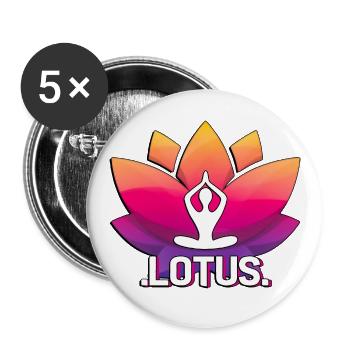 .Lotus. - Buttons large 2.2''/56 mm (5-pack) - white - Front