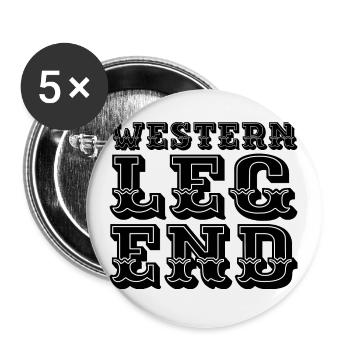 Western Legend - Buttons large 2.2''/56 mm (5-pack) - white - Front