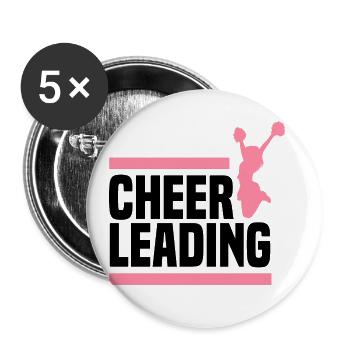 Cheer Graphic Cheerleading Cheerleader Gymnast Dan - Buttons groß 56 mm (5er Pack) - Weiß - Vorne