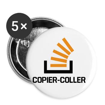 Copier Coller Programmer Software Developer Nerd G - Buttons groß 56 mm (5er Pack) - Weiß - Vorne