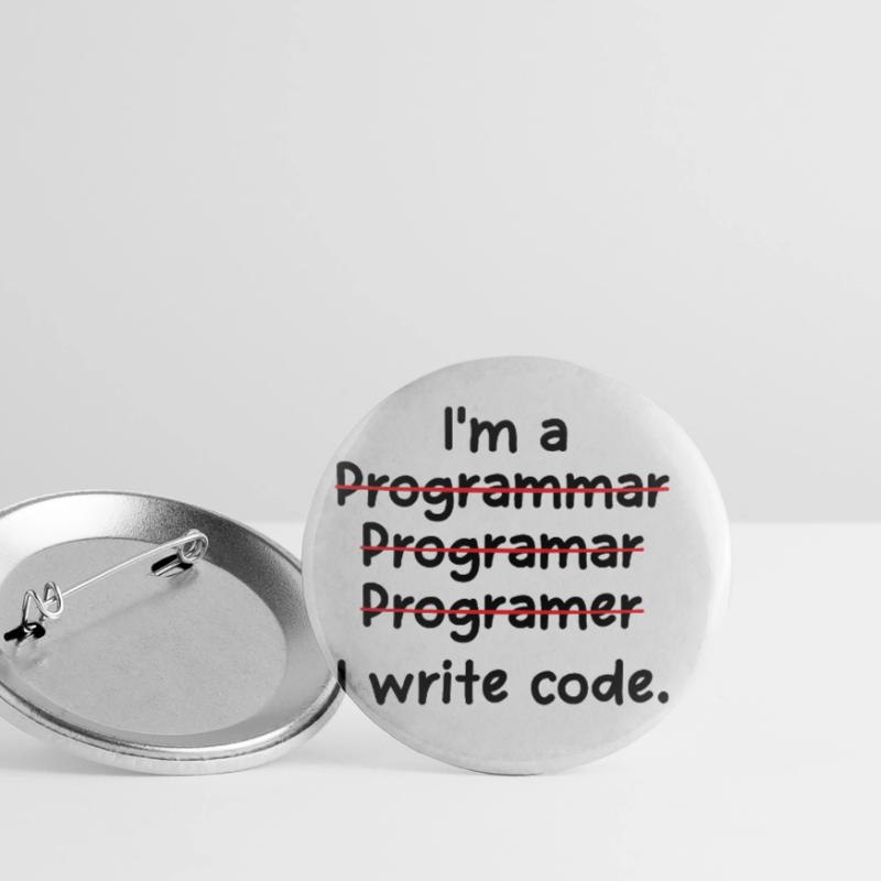 I'm A Programmer I Write Code Computer Scientist A Buttons groß 56 mm (5er Pack)