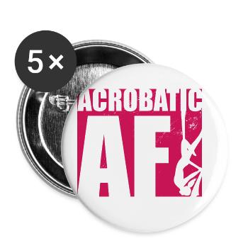 Acrobatic Af Gymnast Gymnastics Acrobat Acrobatics - Buttons groß 56 mm (5er Pack) - Weiß - Vorne