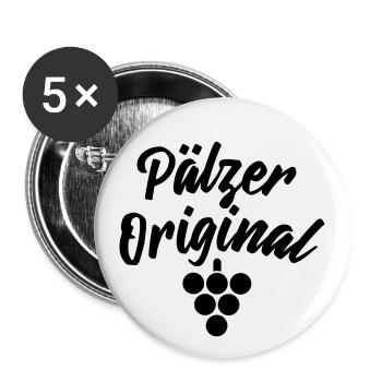 Pälzer Original - Buttons groß 56 mm (5er Pack) - Weiß - Vorne
