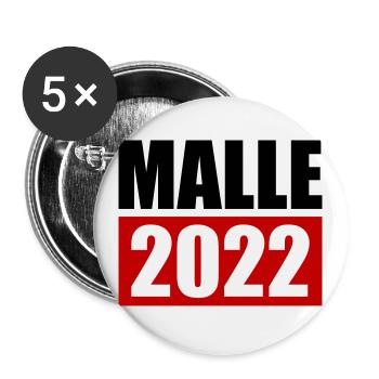 malle 2022 - Buttons large 2.2''/56 mm (5-pack) - white - Front