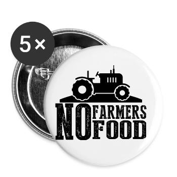 farmer farmer - Buttons large 2.2''/56 mm (5-pack) - white - Front