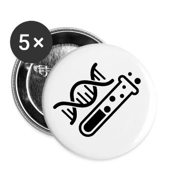 Test tube chemistry - Buttons large 2.2''/56 mm (5-pack) - white - Front