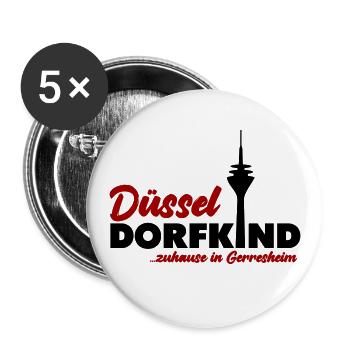 Düsseldorfkind Gerresheim - Buttons groß 56 mm (5er Pack) - Weiß - Vorne