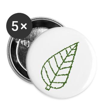 Leaves Tree Symbol Leaf Green - Buttons large 2.2''/56 mm (5-pack) - white - Front