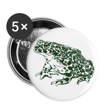 Crapaud Grenouille Graphique Amphibien Aquatique Grenouille Amoureux - Lot de 5 grands badges (56 mm) - blanc - Devant