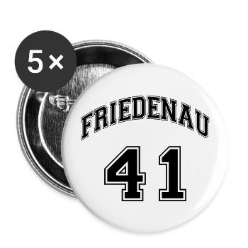 FRIEDENAU 41 Nostalgia Design Berlin District Zip Code - Buttons large 2.2''/56 mm (5-pack) - white - Front