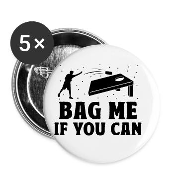 Cornhole Players Cornhole Sports Funny Cornhole Be - Buttons large 2.2''/56 mm (5-pack) - white - Front