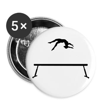 Gymnastics jump on balance beam - Buttons large 2.2''/56 mm (5-pack) - white - Front