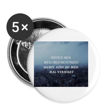 Ich will nur - Philipp Poisel - Buttons groß 56 mm (5er Pack) - Weiß - Vorne