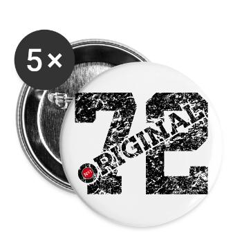 54TH BIRTHDAY 54 YEARS ORIGINAL 1972 - Buttons large 2.2''/56 mm (5-pack) - white - Front