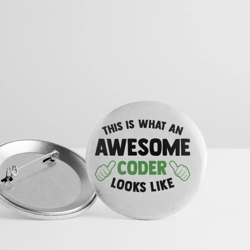 This Is What An Awesome Coder Looks Like Programmi Buttons groß 56 mm (5er Pack)