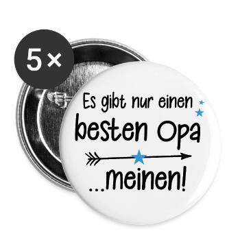 Es gibt nur einen besten Opa - Meinen! - Buttons groß 56 mm (5er Pack) - Weiß - Vorne