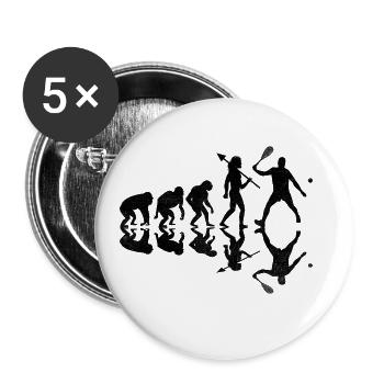Squash Player Squash Evolution Player Raquetball S - Lot de 5 grands badges (56 mm) - blanc - Devant