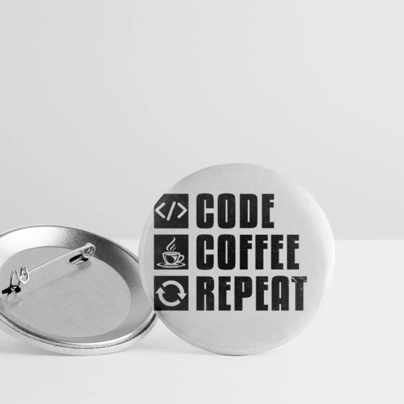 Kaffee-Codierung Programmierer Programmierer Entwickler Nerd Coff Buttons groß 56 mm (5er Pack)