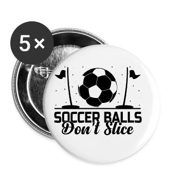 Footgolf Player Foot Golf Playing Footgolfers Foot - Buttons large 2.2''/56 mm (5-pack) - white - Front
