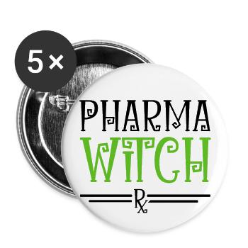 Apotheke Halloween - Buttons groß 56 mm (5er Pack) - Weiß - Vorne