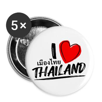 I love Thailand - Thailand as a character - Buttons large 2.2''/56 mm (5-pack) - white - Front