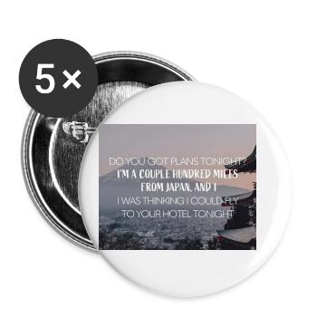 Lost au Japon - S. Mendes - Lot de 5 grands badges (56 mm) - blanc - Devant