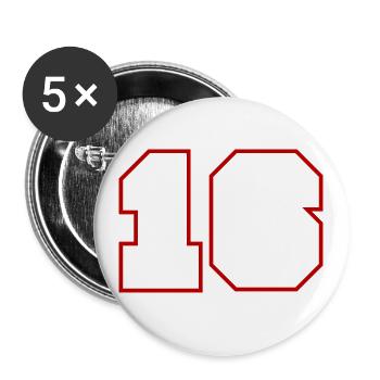 16 Zahl symbol - Buttons groß 56 mm (5er Pack) - Weiß - Vorne