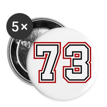 73 Number number - Buttons large 2.2''/56 mm (5-pack) - white - Front