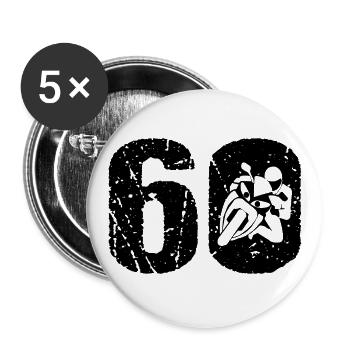 Motorcycle 60 Motorcyclist Moto - Buttons large 2.2''/56 mm (5-pack) - white - Front