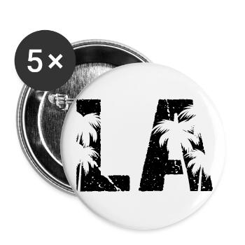 Los Angeles LA Palm Trees - Buttons groß 56 mm (5er Pack) - Weiß - Vorne