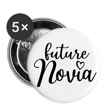 Future Novia Girlfriend Engagement Wedding Gift - Buttons large 2.2''/56 mm (5-pack) - white - Front