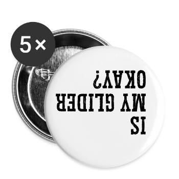 Is My Glider Ok? Paragliding Parachute Paraglider - Buttons groß 56 mm (5er Pack) - Weiß - Vorne