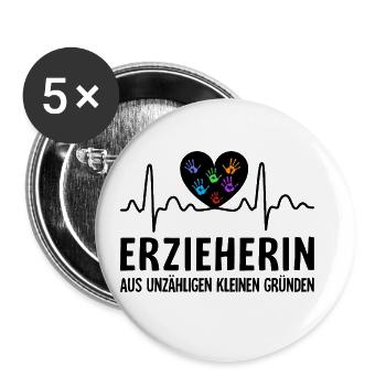 Erzieherin Aus Unzähligen Kleinen Gründen Kindergä - Buttons groß 56 mm (5er Pack) - Weiß - Vorne