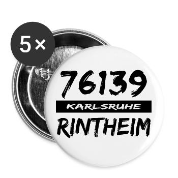 76139 Karlsruhe Rintheim - Buttons groß 56 mm (5er Pack) - Weiß - Vorne