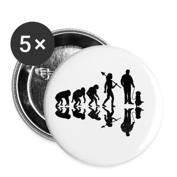 Tiersitter Evolution Haustiersitter Hundesitter Hund W - Buttons groß 56 mm (5er Pack) - Weiß - Vorne