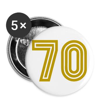 ANNIVERSARY. HAPPY BIRTHDAY. HAPPY BIRTHDAY. - Buttons large 2.2''/56 mm (5-pack) - white - Front